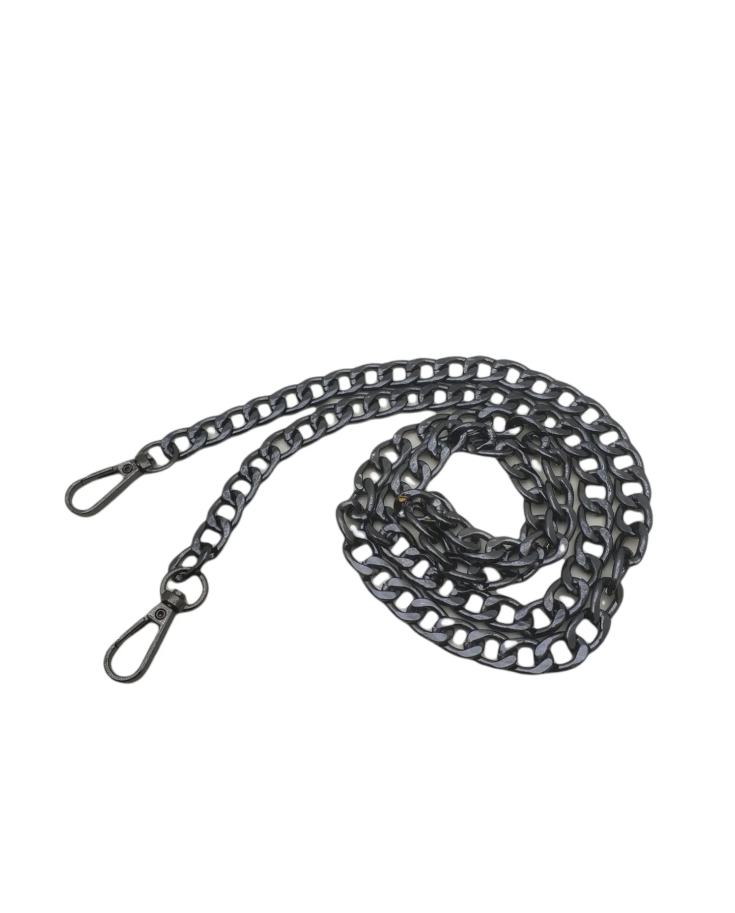 2.9mm alüminyum zincir iki ucu papağanlı 1mt(siyah)